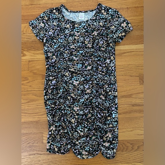 No Boundaries Dress Women’s Juniors XL (15-17) Floral Print Above Knee Ruched - Picture 1 of 5